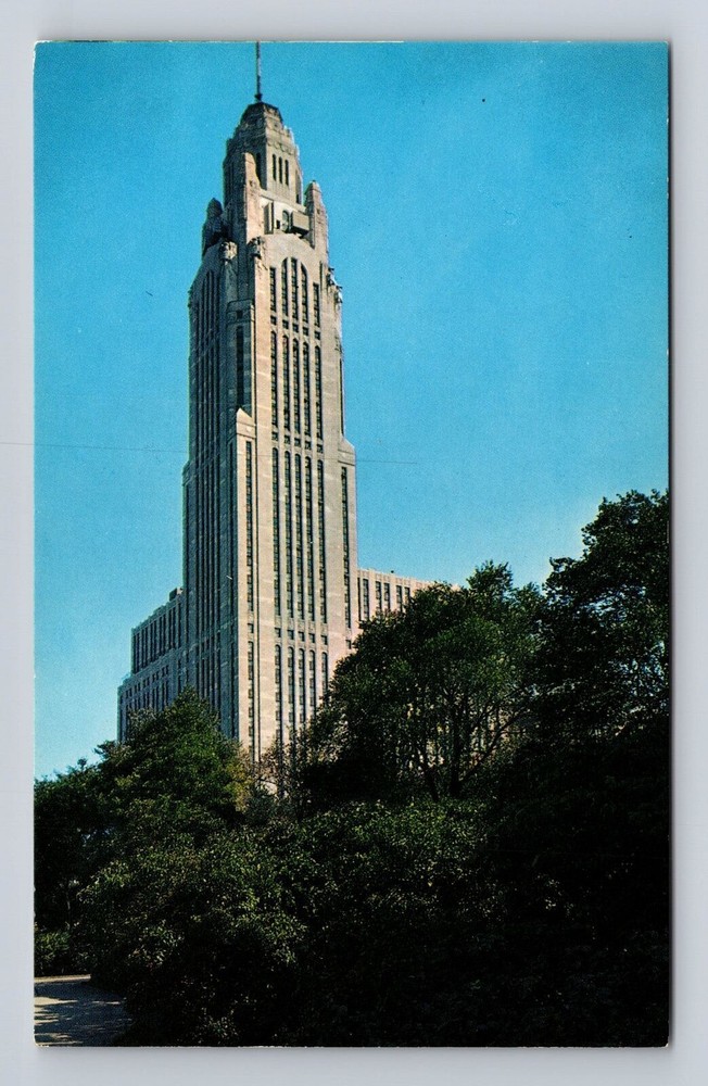 Columbus OH-Ohio, LeVeque Lincoln Tower Observation Tower, Vintage Postcard