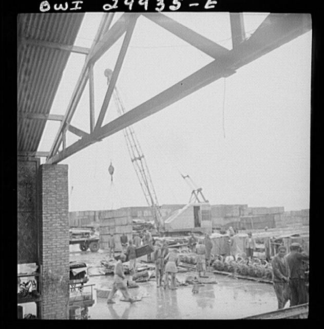 Photo:Construction Site Cranes Workers 1900s Industrial Photograph