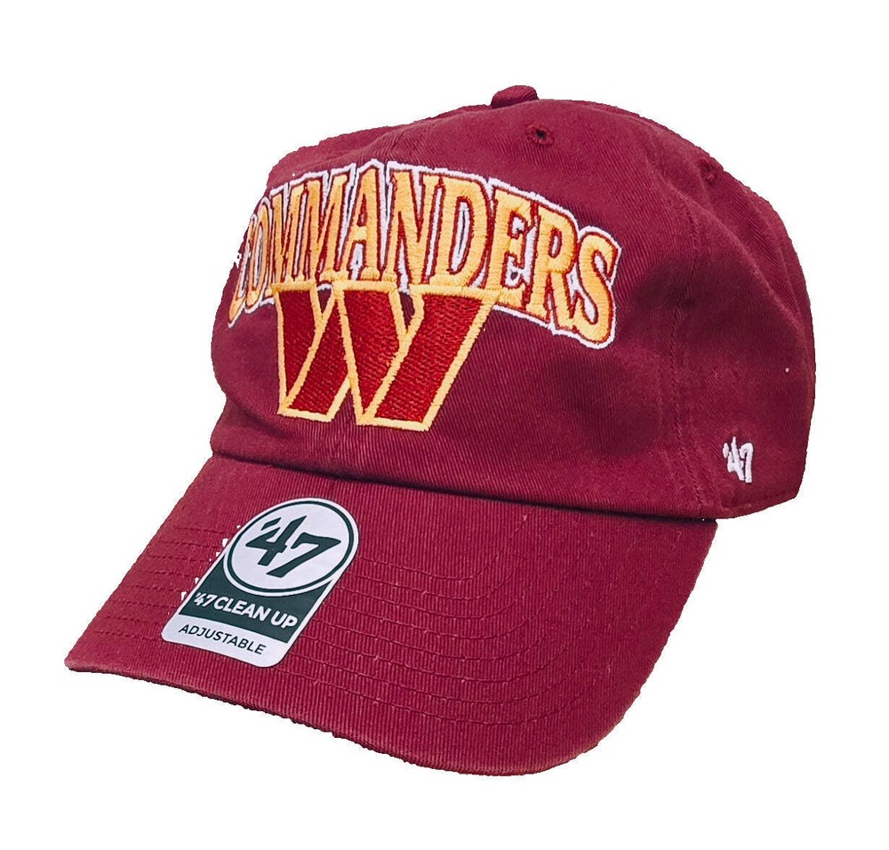 '47 Brand Washington Commanders Cardinal Domestic Tuscaloosa Clean Up Strapback