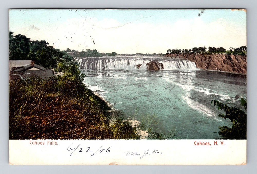 Cohoes NY-New York, Cohoes Falls, Antique, Vintage c1906 Souvenir Postcard