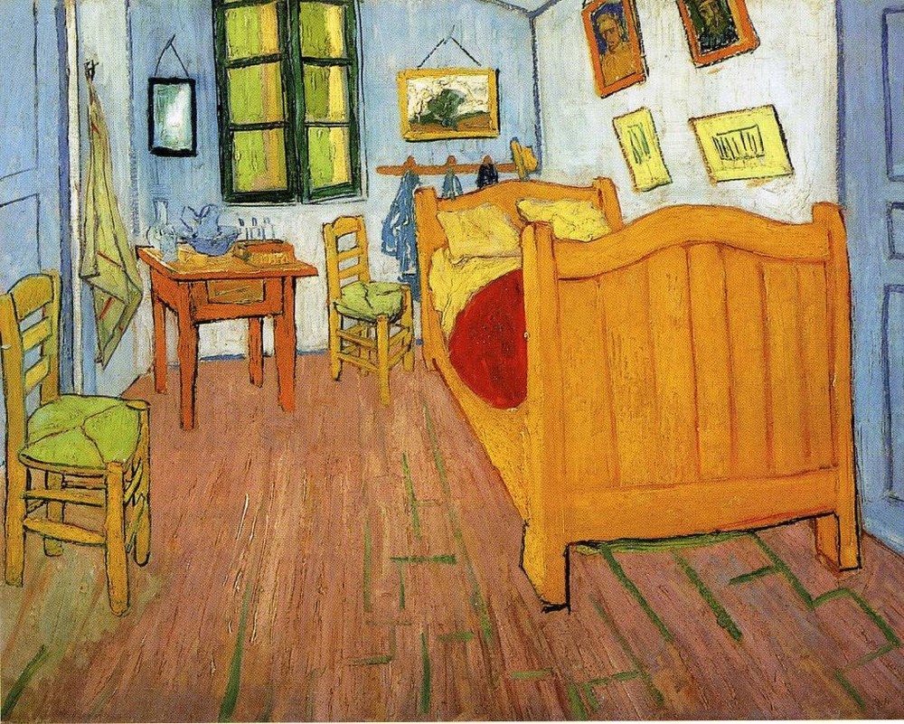 Vincent Van Gogh *FRAMED* CANVAS ART Bedroom 18x12