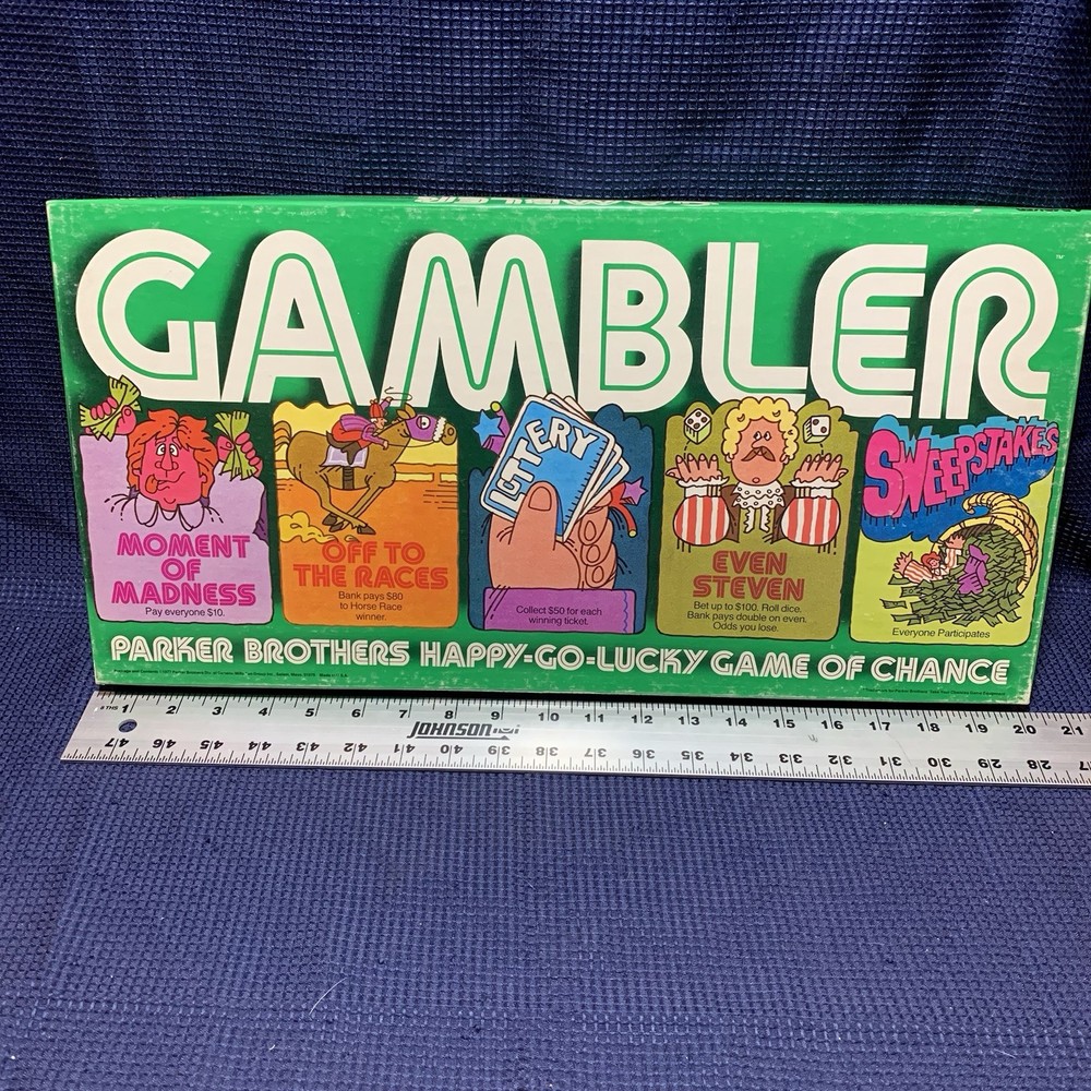 Vintage The Gambler Board Game Parker Brothers 1977 Complete Great Box Free Ship