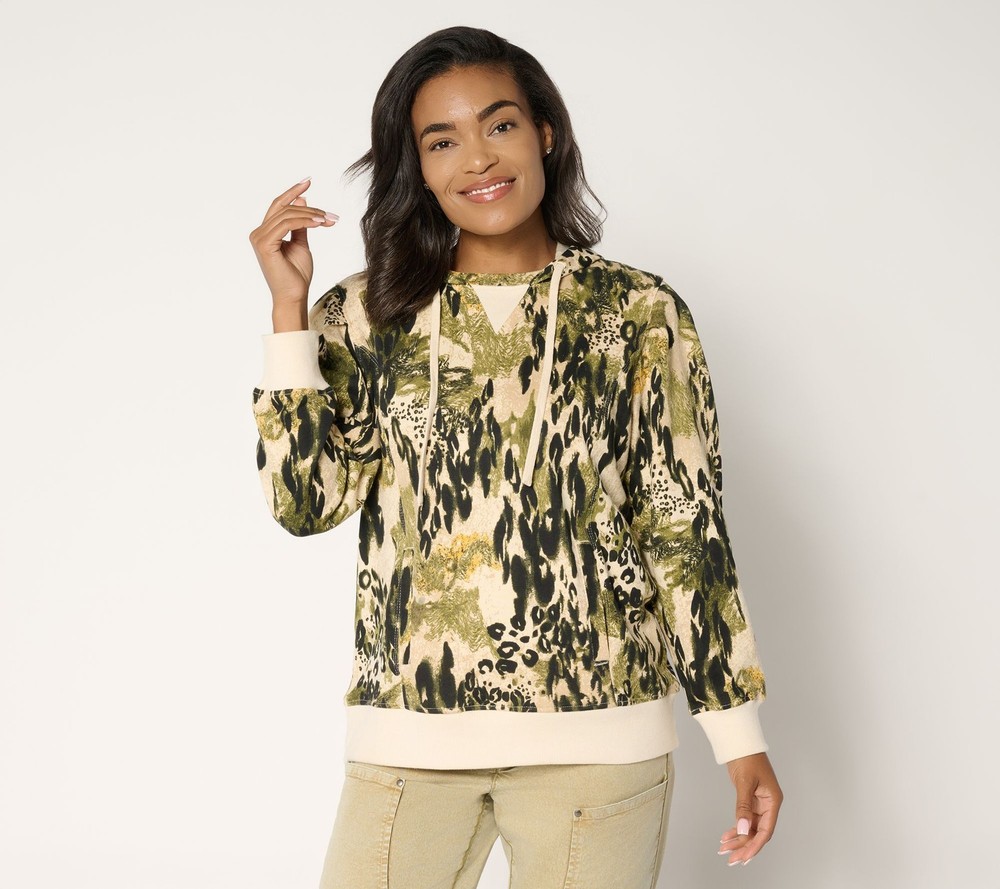 SUNNYLiFE Women's Top Sz M French Terry Printed or Solid Multi-colored A703109
