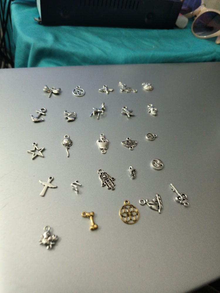 Lot of 25 Jewelry Making Charms For Necklaces Lot #83