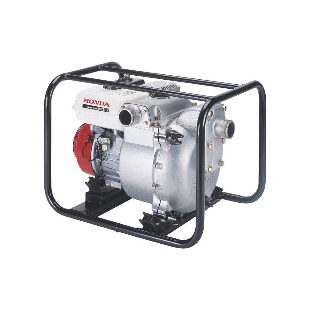 Honda Self-Priming Full Trash Pump, 2in. Ports, 11,100 GPH, 13/16in. Solids