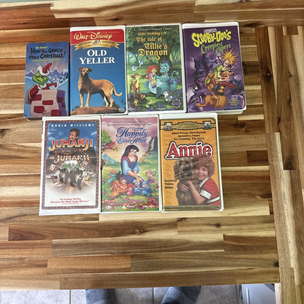 Classic Cartoon Kids Movies/Tv Series Vhs Lot Of 7 Scooby Doo Dr