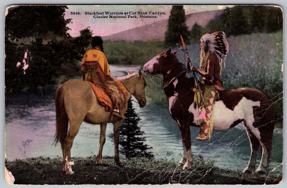 Antique Linen Postcard Scene 1910s