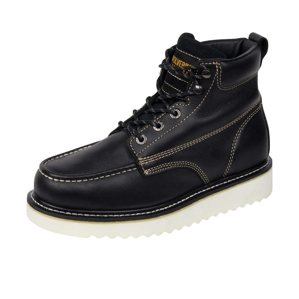 Men's 6-Inch Moc Toe Work Boots for Safety Comfort and Durability