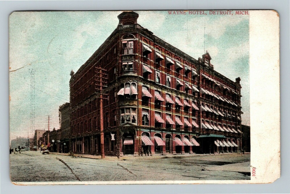 Detroit MI-Michigan, Wayne Hotel Vintage Souvenir Postcard