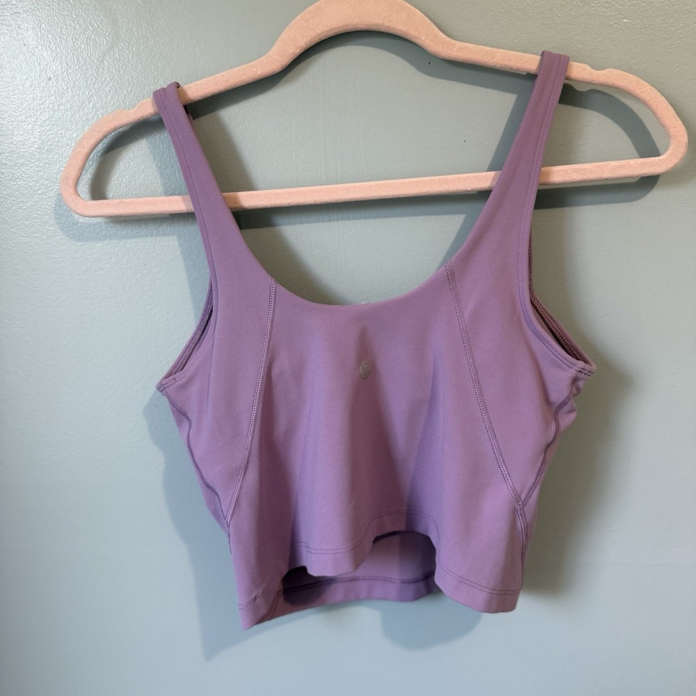 Lululemon Women’s Purple Wireless Sports Bra Solid Logo Pullover Size 6