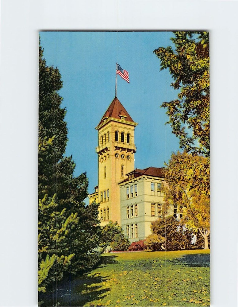 Postcard USAC Old Main Logan Utah USA