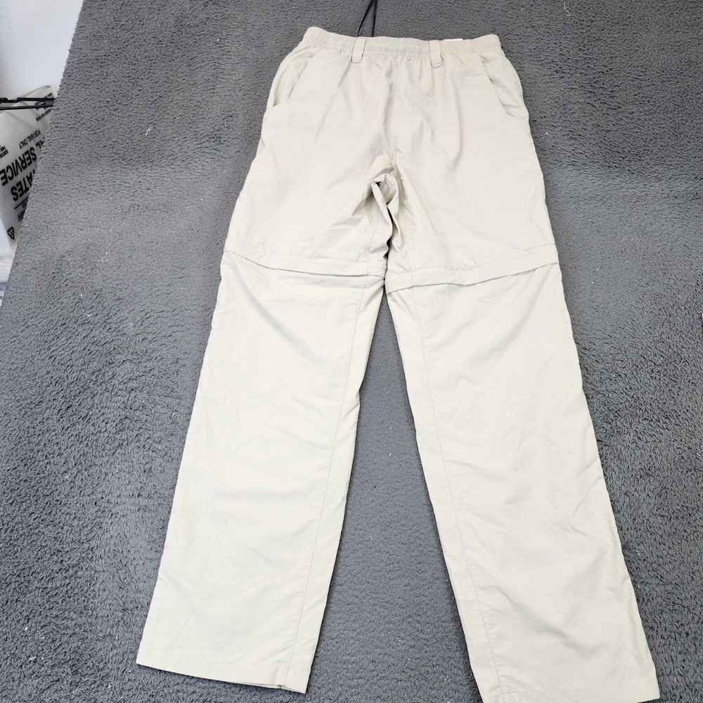 Columbia PFG Pants Mens Medium 32 Inseam Khaki Omni-Shade Convertible Fishing