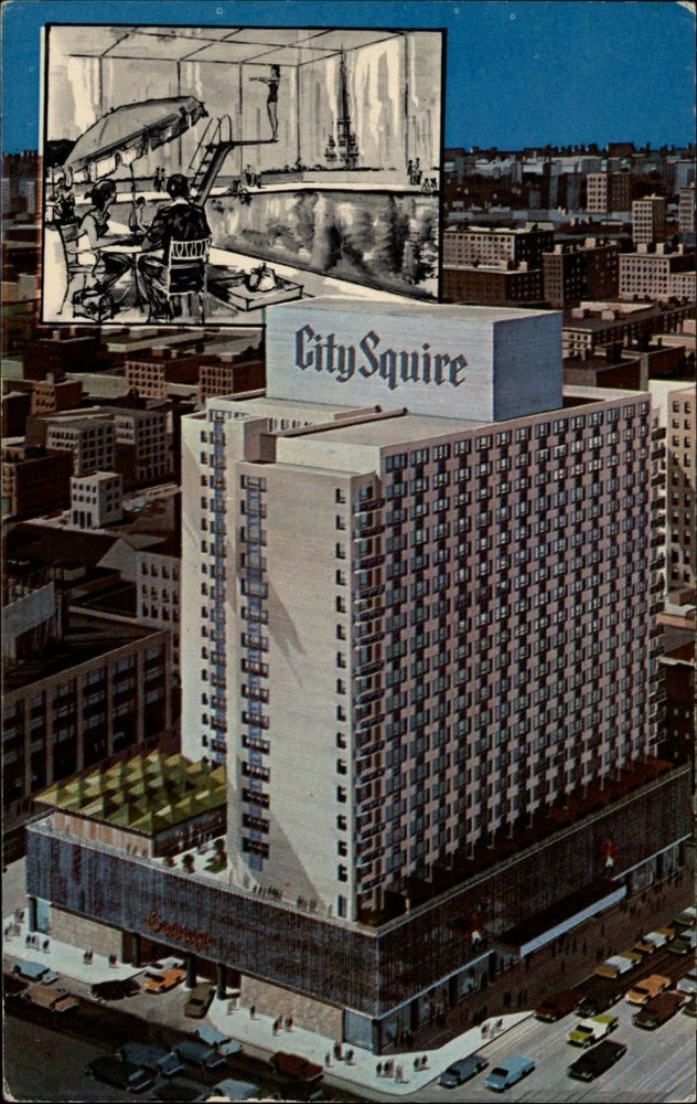 City Squire Motor Inn 51st Street New York City NY ~ 1970s vintage postcard