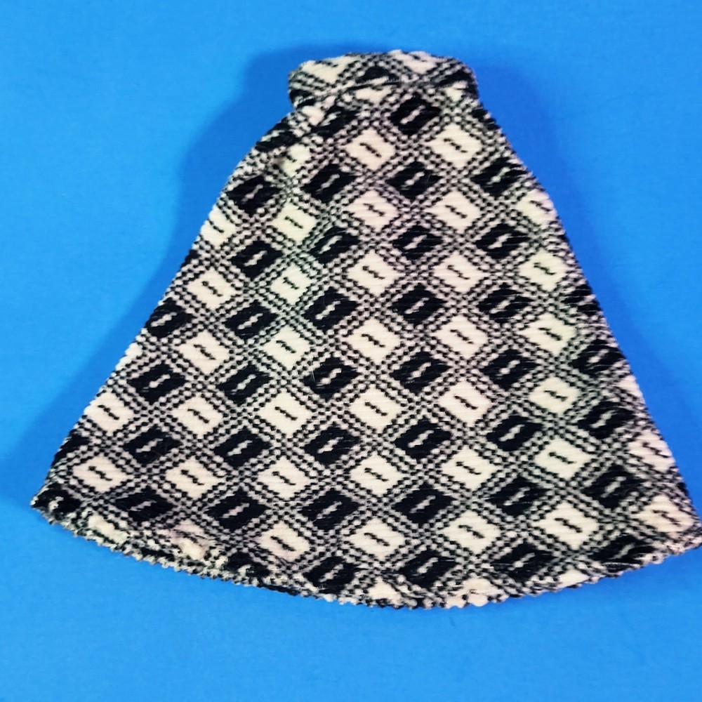 Vintage Fashion Doll Barbie Clone Midi Skirt 1970s Handmade Metal Snaps
