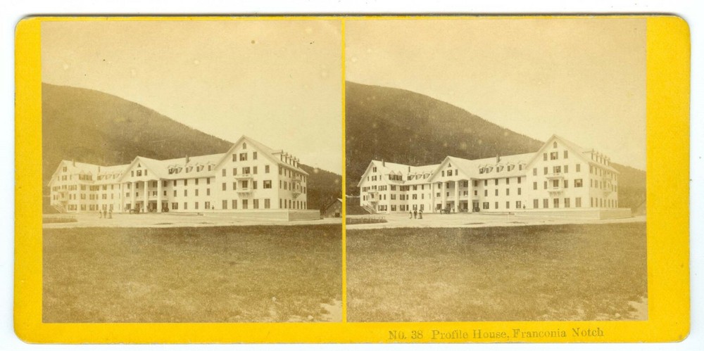 B4331~ NEW HAMPSHIRE Profile House Franconia Notch Stereoview #38 by Kilburn