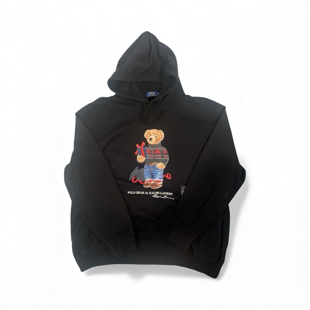 Polo Ralph Lauren Christmas Theme Pullover Hoodie Sweater - Black-2XL