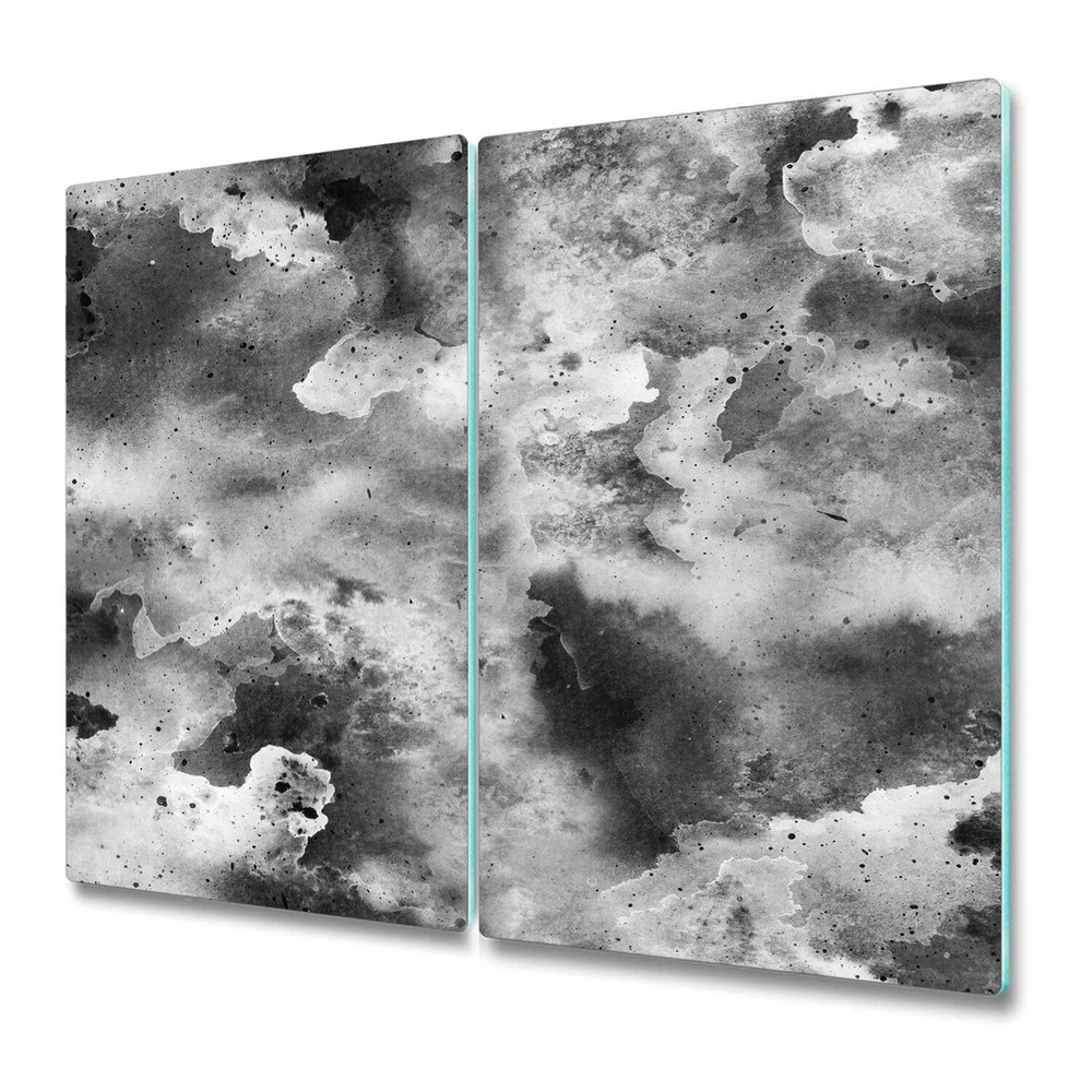 Glass Worktop Kitchen Chopping Board Watercolour Smoke modern Colourful Abstract