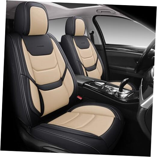 Full Coverage Front Set Front Pair (Driver‘s and Passenger's) Black and Beige