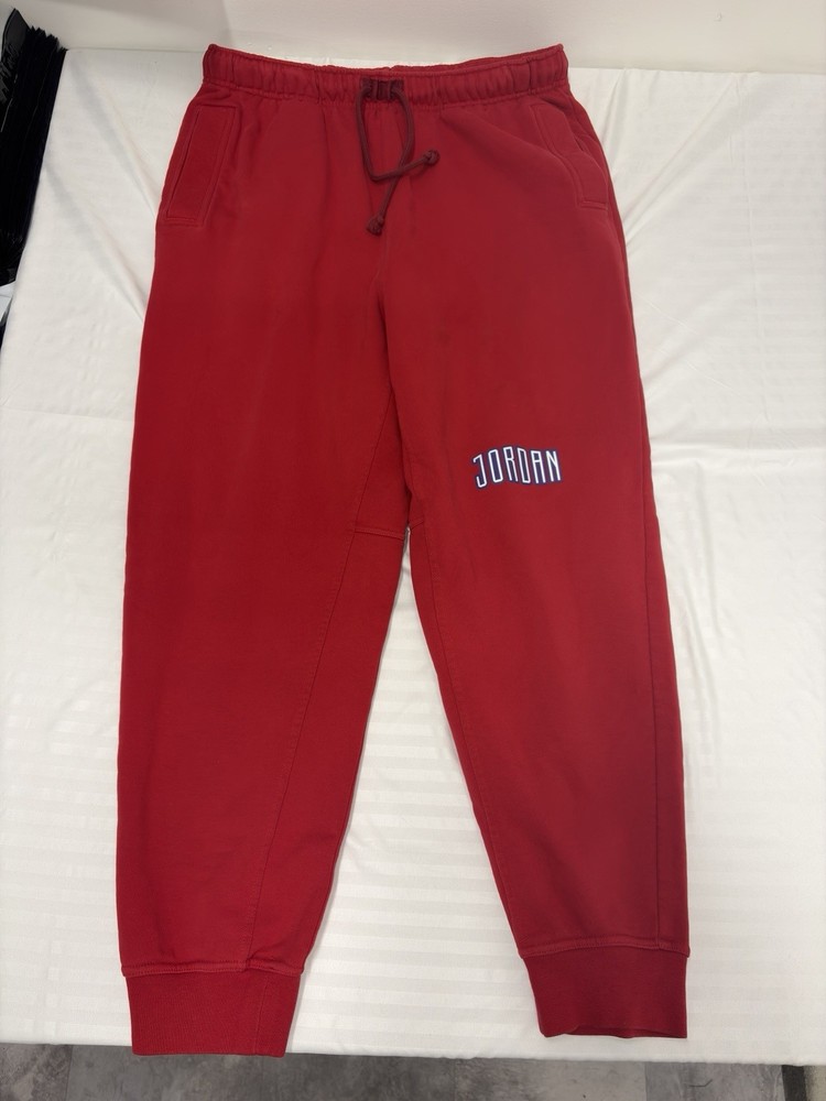 Nike Air Jordan Jumpman Essentials Fleece Sweatpants Red Men's Size XL Clean