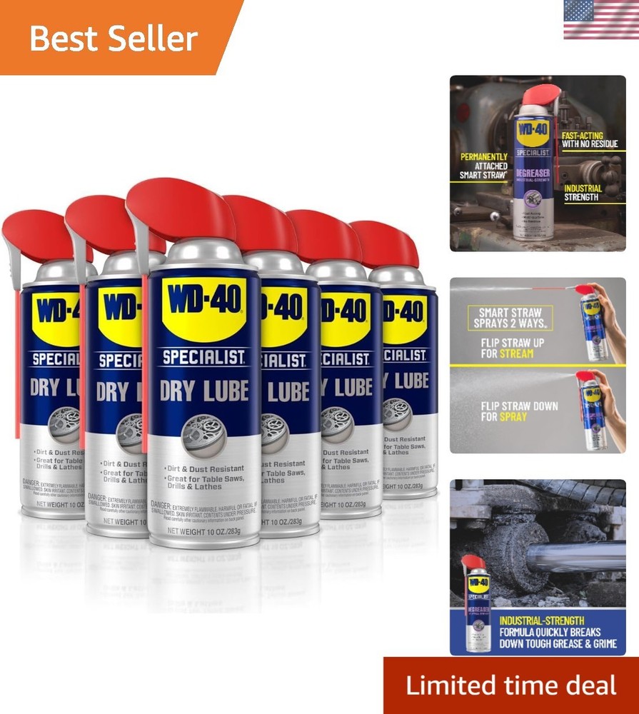 Multi-Surface Dry Lube with Smart Straw - Protects Tools from Friction & Wear