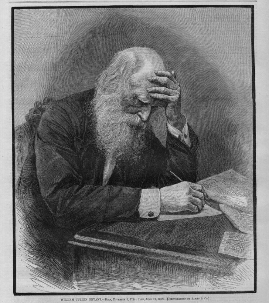 NEW YORK EVENING POST EDITOR WILLIAM CULLEN BRYANT AMERICAN POET AND JOURNALIST