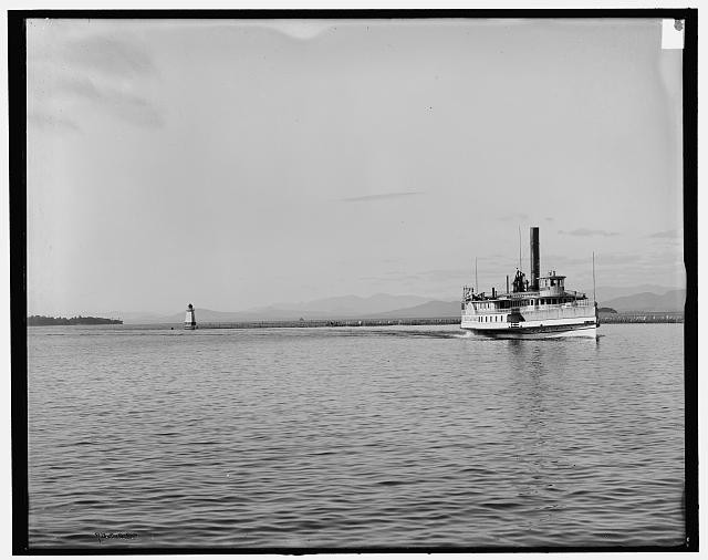 Photo:Lake Champlain NY Steamer Chateaugay 1900s Paddle Steamboat