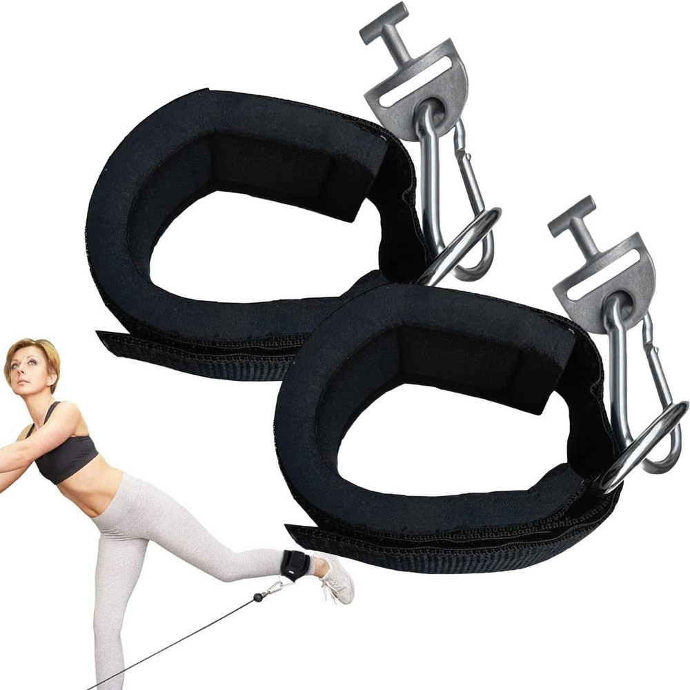 Gym Ankle Cuff | Black Ankle Straps for Tonal | Gym Equipment Accessories
