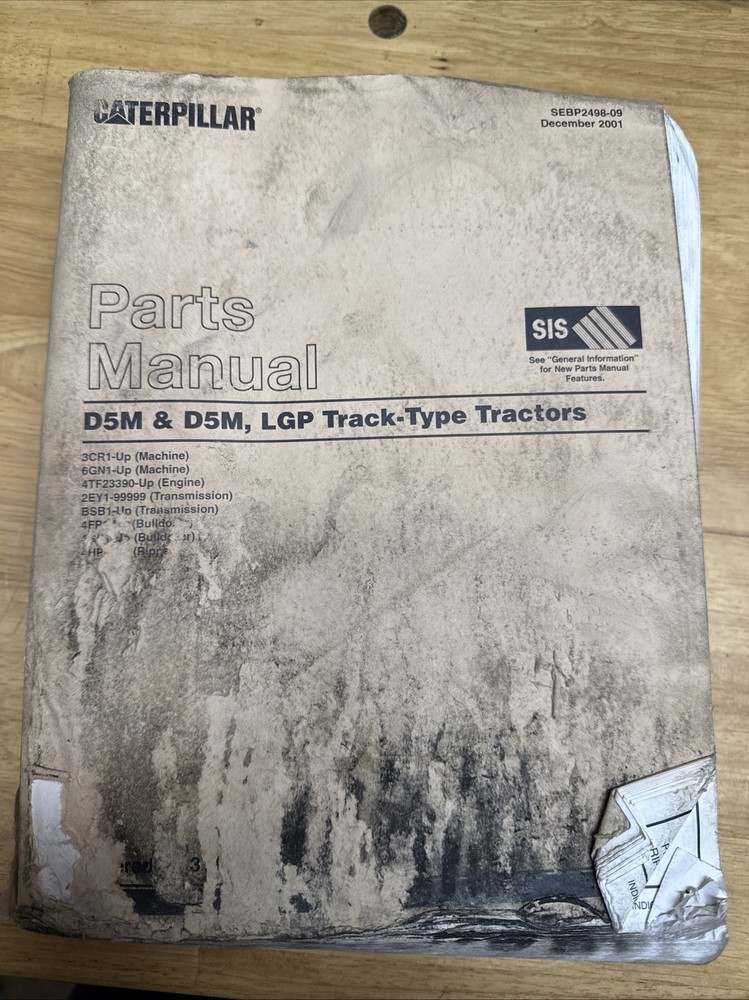 CATERPILLAR Parts manual - D5M & D5M, LGP Track-Type Tractors