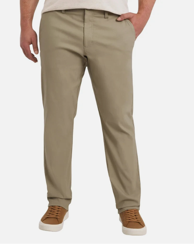 Weatherproof Vintage Men's Tech Pant Straight Fit Water Resistant Tan Size 34x32
