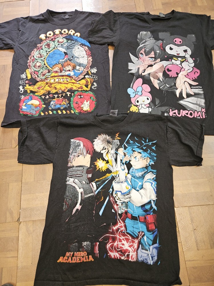 Anime Graphic Tshirt Lot Size Large Unisex Shirt Lot Popculture Totoro, Sanrio