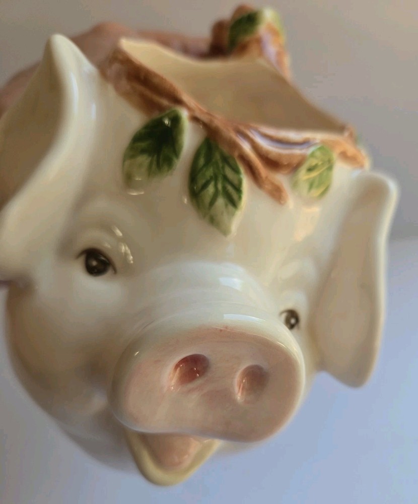 Pig coffee cup 1994 Omnibus by Fitz & Floyd    Mug whimsical  farm animal