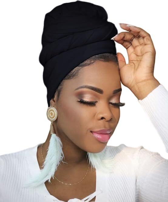 Stretchy Jersey Turban Head Wraps for Women Soft Hair Hijab
