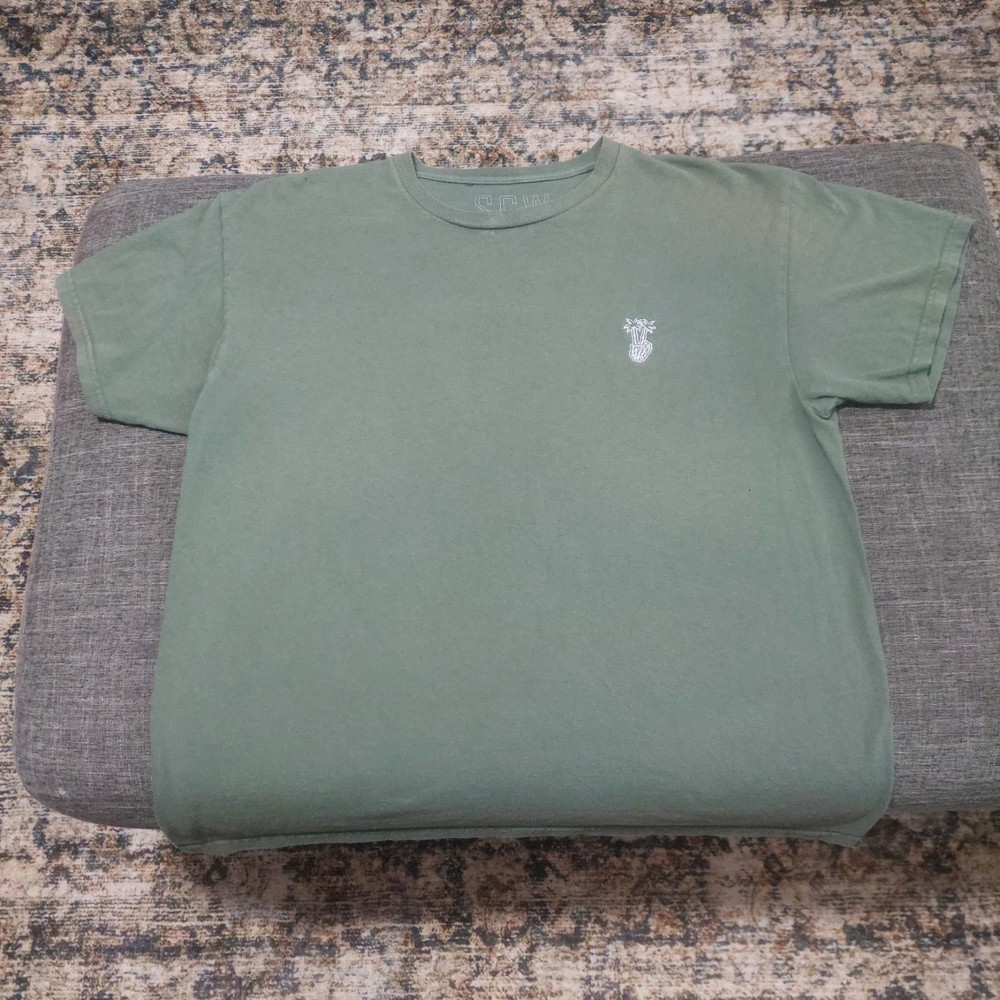 G-Star RAW Olive Green T Shirt Men’s Large Minimal Logo Streetwear Tee