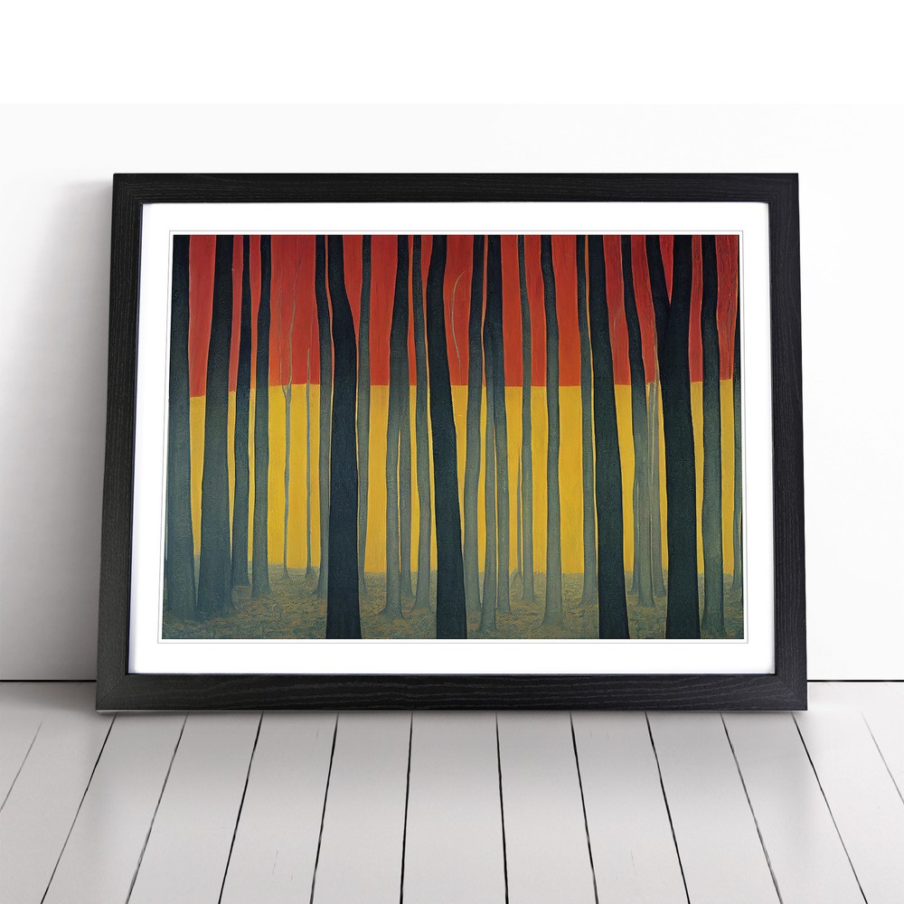 Unforgettable Abstract Forest Wall Art Print Framed Canvas Picture Poster Decor-image