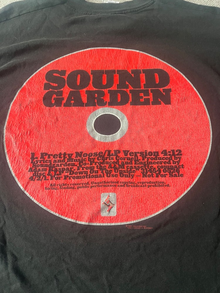 Vintage Soundgarden Shirt Mens XL Black Pretty Noose Promo 1996 90s Graphic