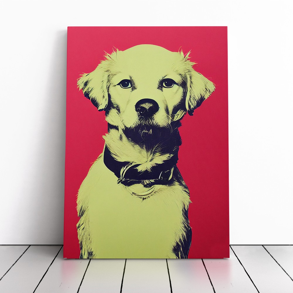 Pop Art Puppy Dog Canvas Wall Art Print Framed Picture Home Decor Living Room