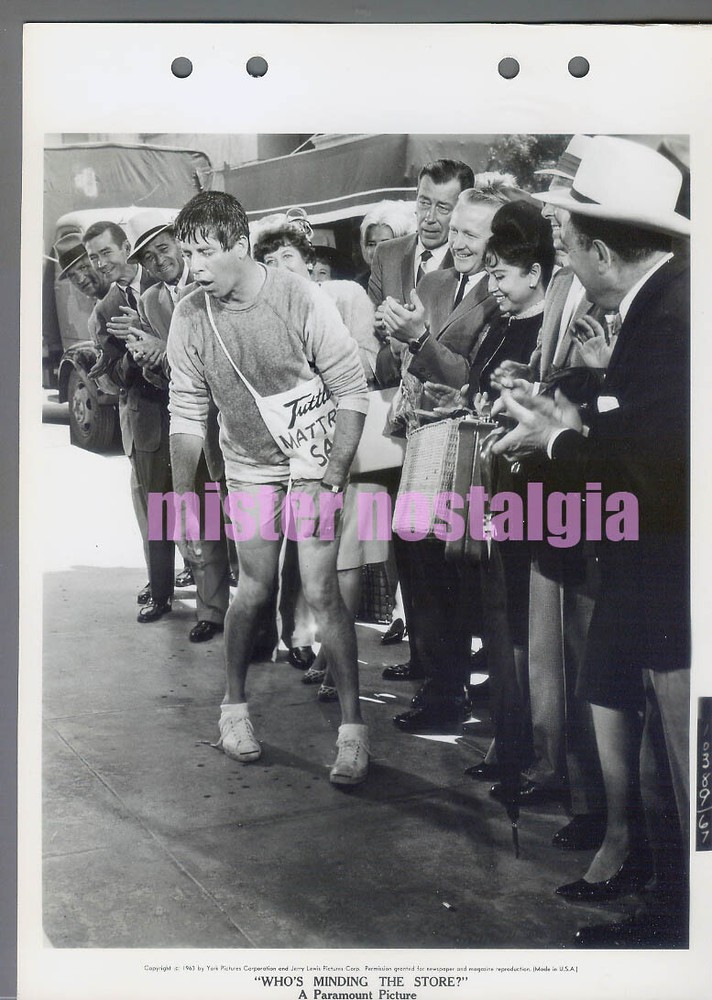 Vintage Photo 1963 Jerry Lewis marathon runner Who's Minding The Store