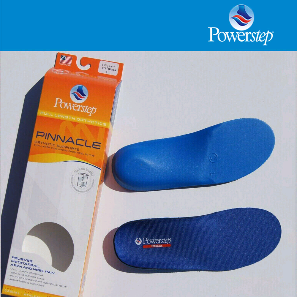 Powerstep Original Pinnacle Full-length Arch Support Insole Size B,C,D,E, F,G,H