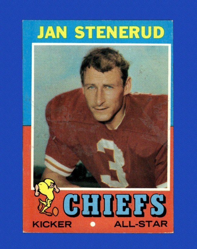 1971 Topps Set-Break # 61 Jan Stenerud EX-EXMINT *GMCARDS*Consign with Greg Morris Cards