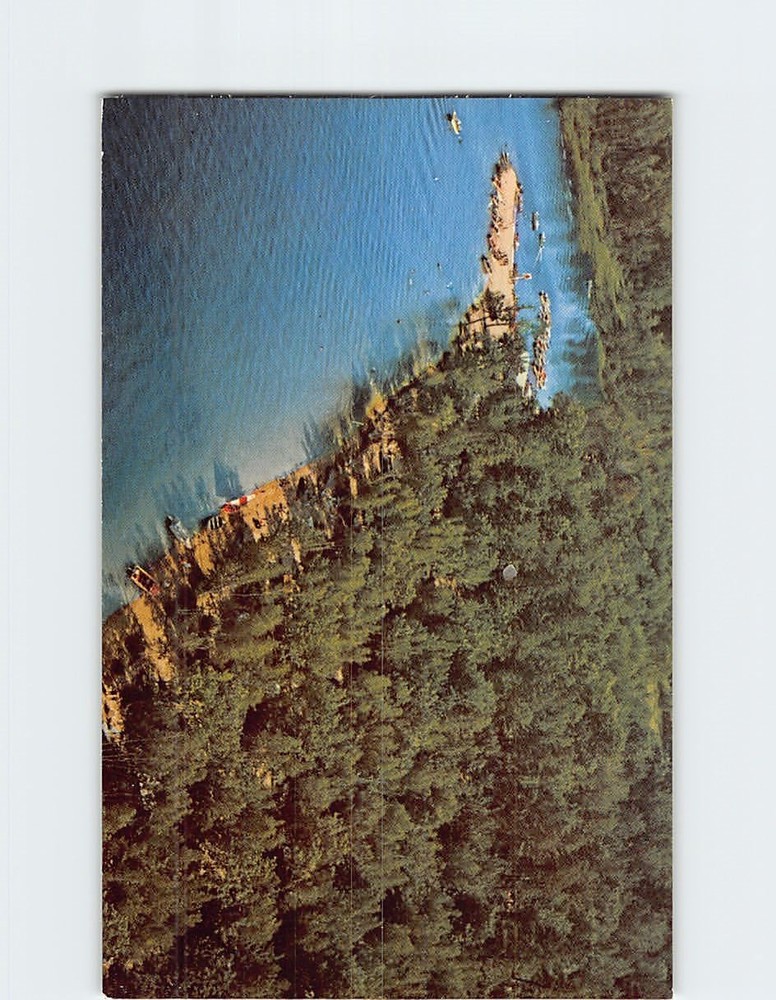 Postcard Aerial View Westward Shores Camping Area West Ossipee New Hampshire USA
