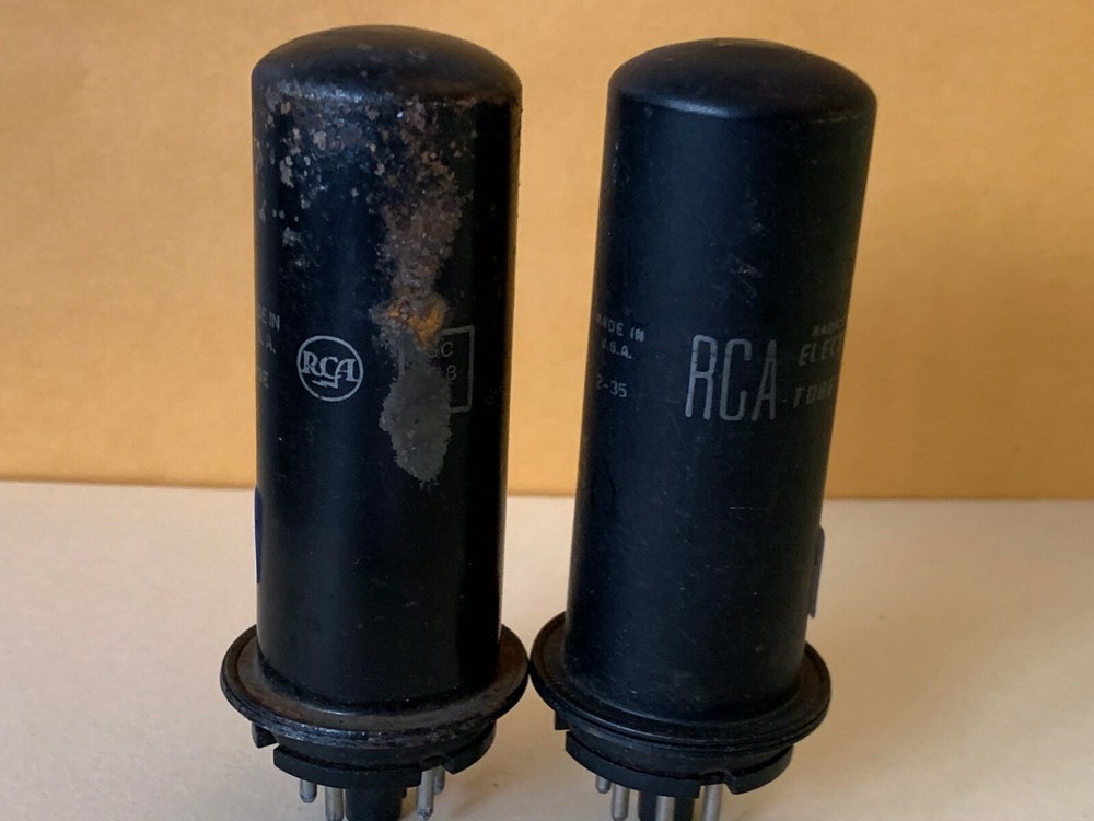 Matched Pair RCA 6L6 Metal Tubes Very Strong