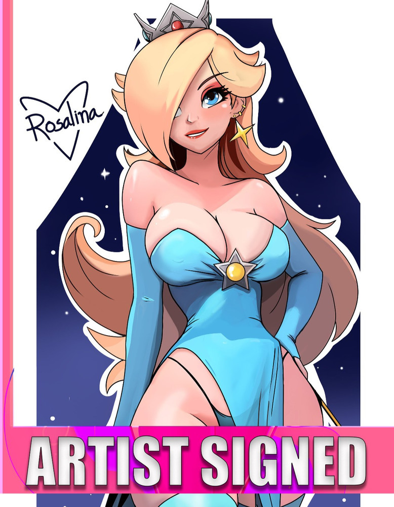 Sexy Rosalina Mario 11x17 Art Print Video Game artist signed Star Rosetta Bros