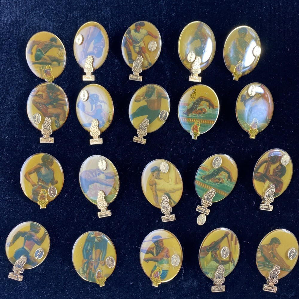 Vintage USA Olympic Pin Lot Of 20 Memorabilia Atlanta 1996 Limited