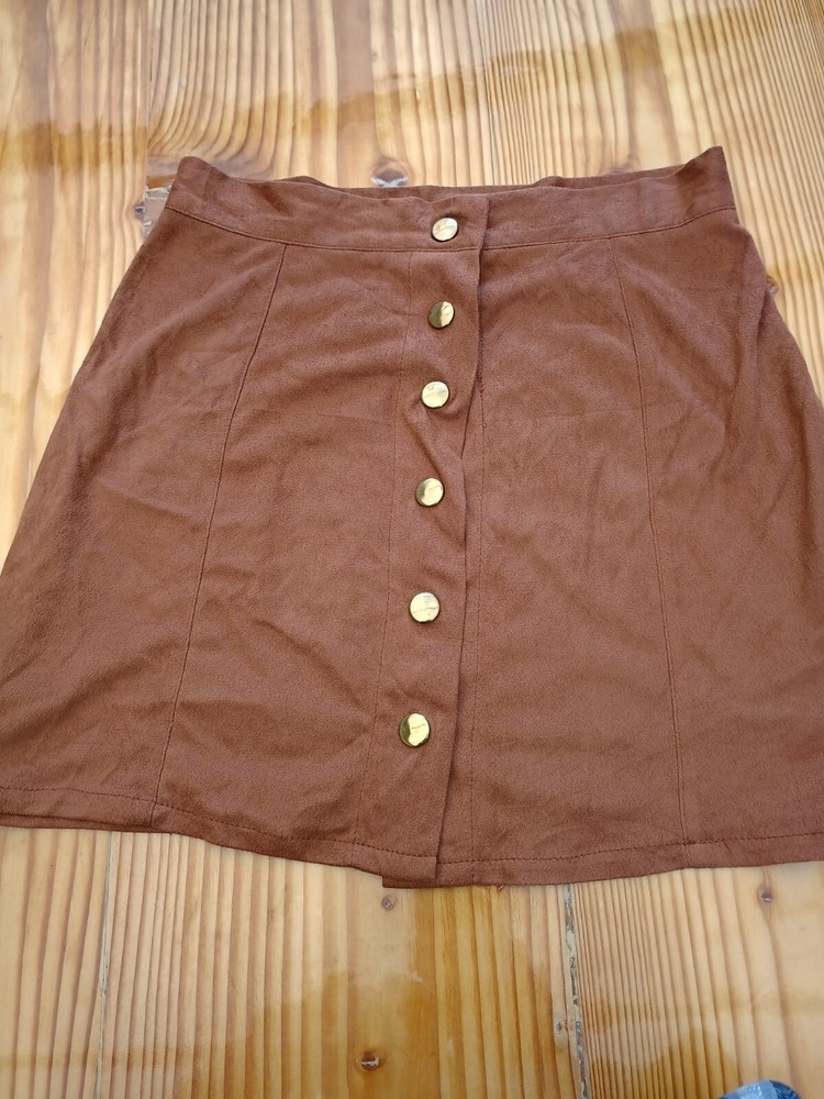 Womens brown button-up skirt sz m