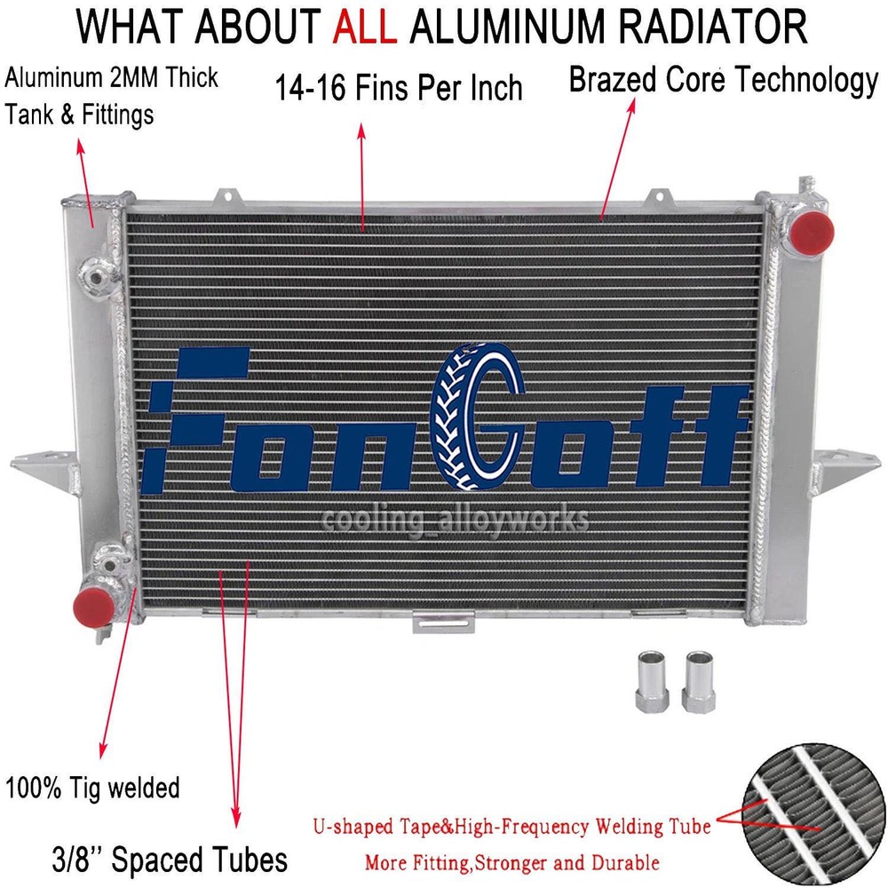 2-Rows Radiator Aluminum Fit 1998-2004 1999 2002 2003 Volvo V70 C70 S70 2.3/2.4L