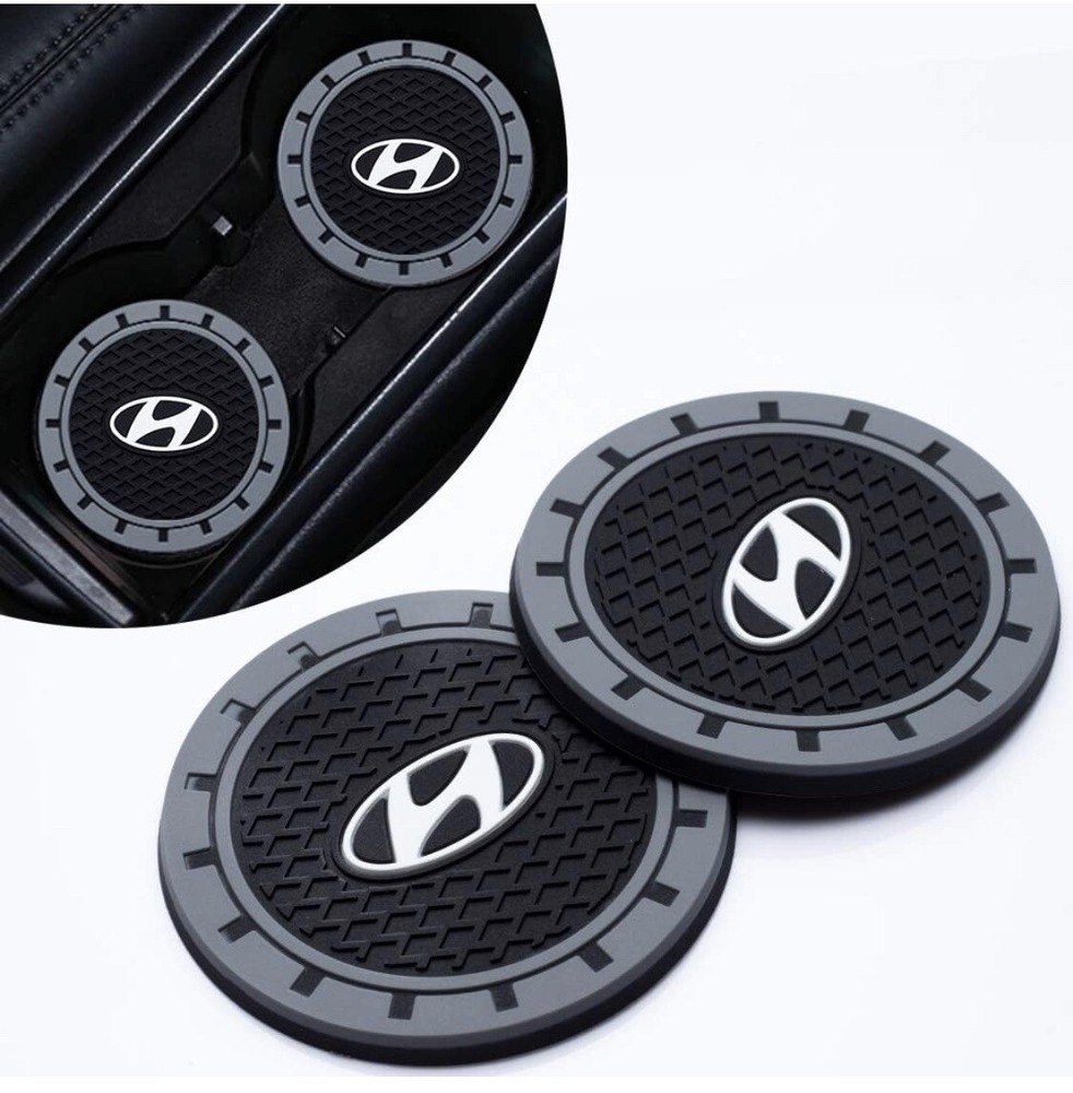 Car Cup Holder Coaster 2 Pack Silicone Non-Slip Interior Vehicle Hyundai
