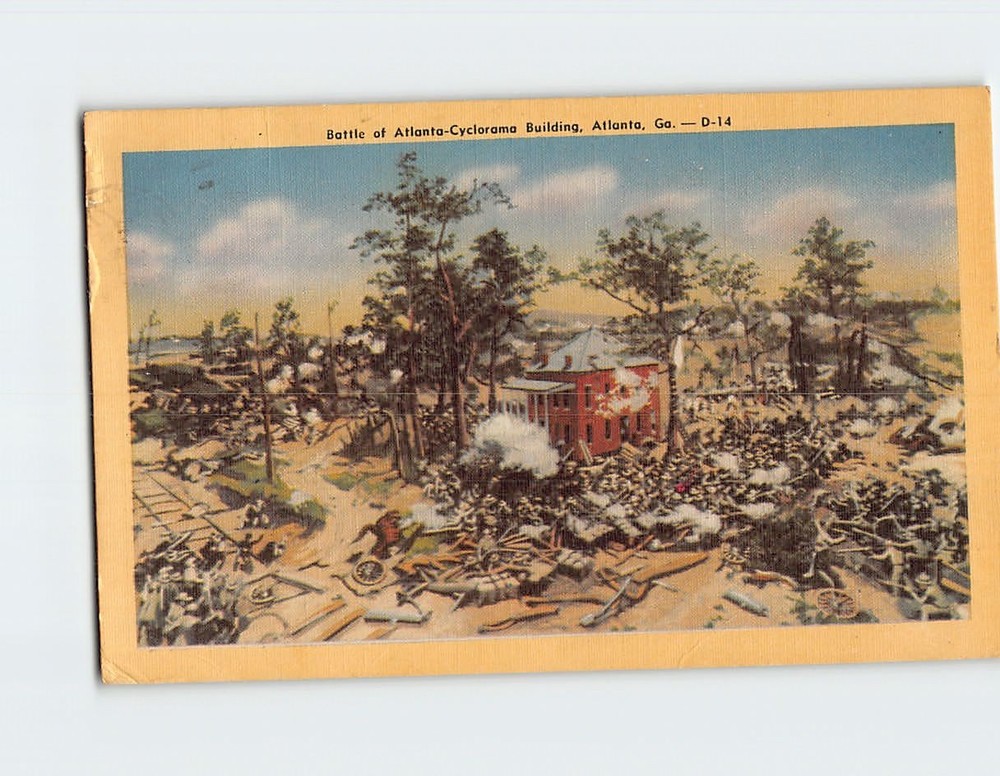 Postcard Battle of Atlanta Cyclorama Building Atlanta Georgia USA