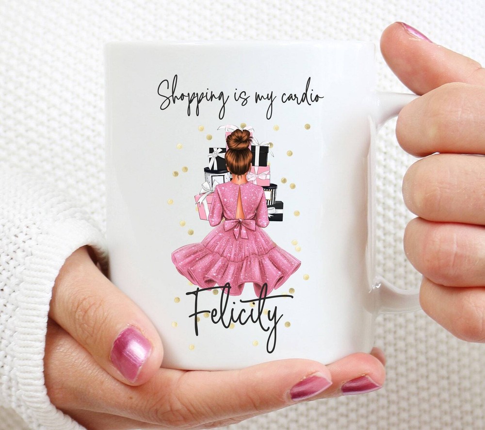 Shopping Is My Cardio Shopaholic Mug Custom Shopping Lover Gift Shopping Addict