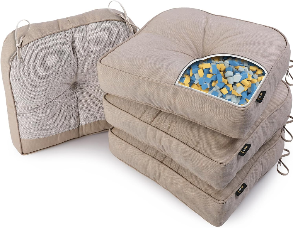 Lokgrip Non Slip Gel Memory Foam Chair Cushions for Dining Chairs Tailbone Pain