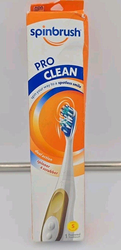 Spinbrush Pro Clean Battery Powered Toothbrush Soft  Bristles Smile 1 Count